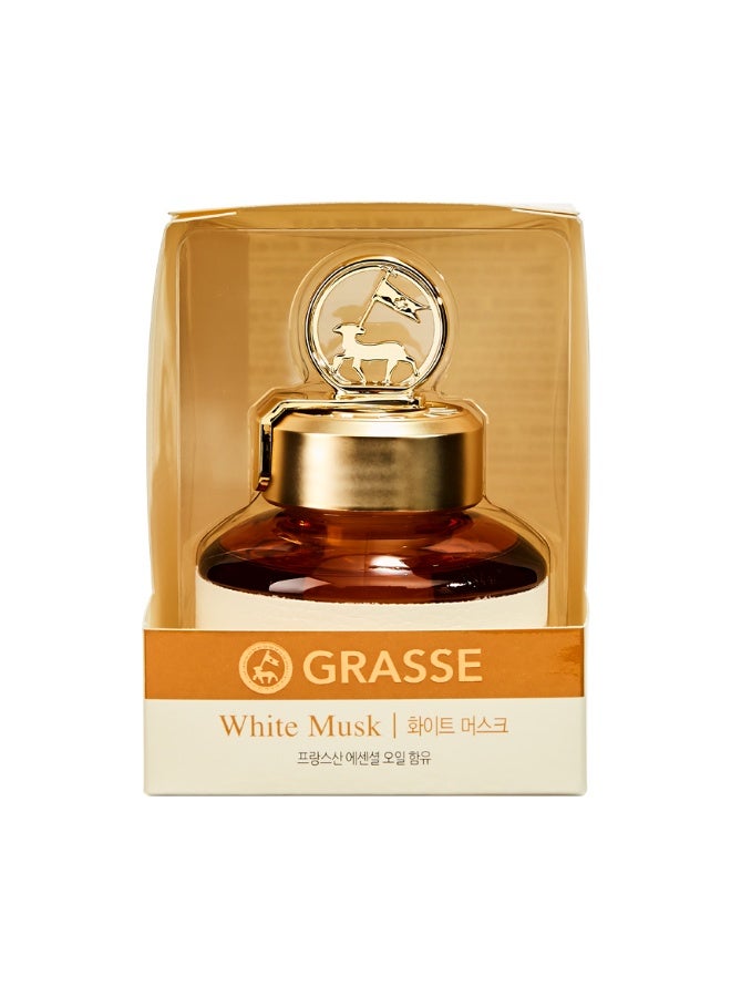 Bullsone White Musk Scent Grasse L’esterel Luxury Car Air Freshener 110ml – Natural Essential Oil French Grasse Car Perfume